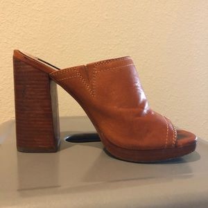 Frye Wedge Open-Toe Mules